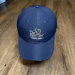 Imperial The First Tee Golf Hat Navy Blue Performance Adj Strap Polyester Sm Fit